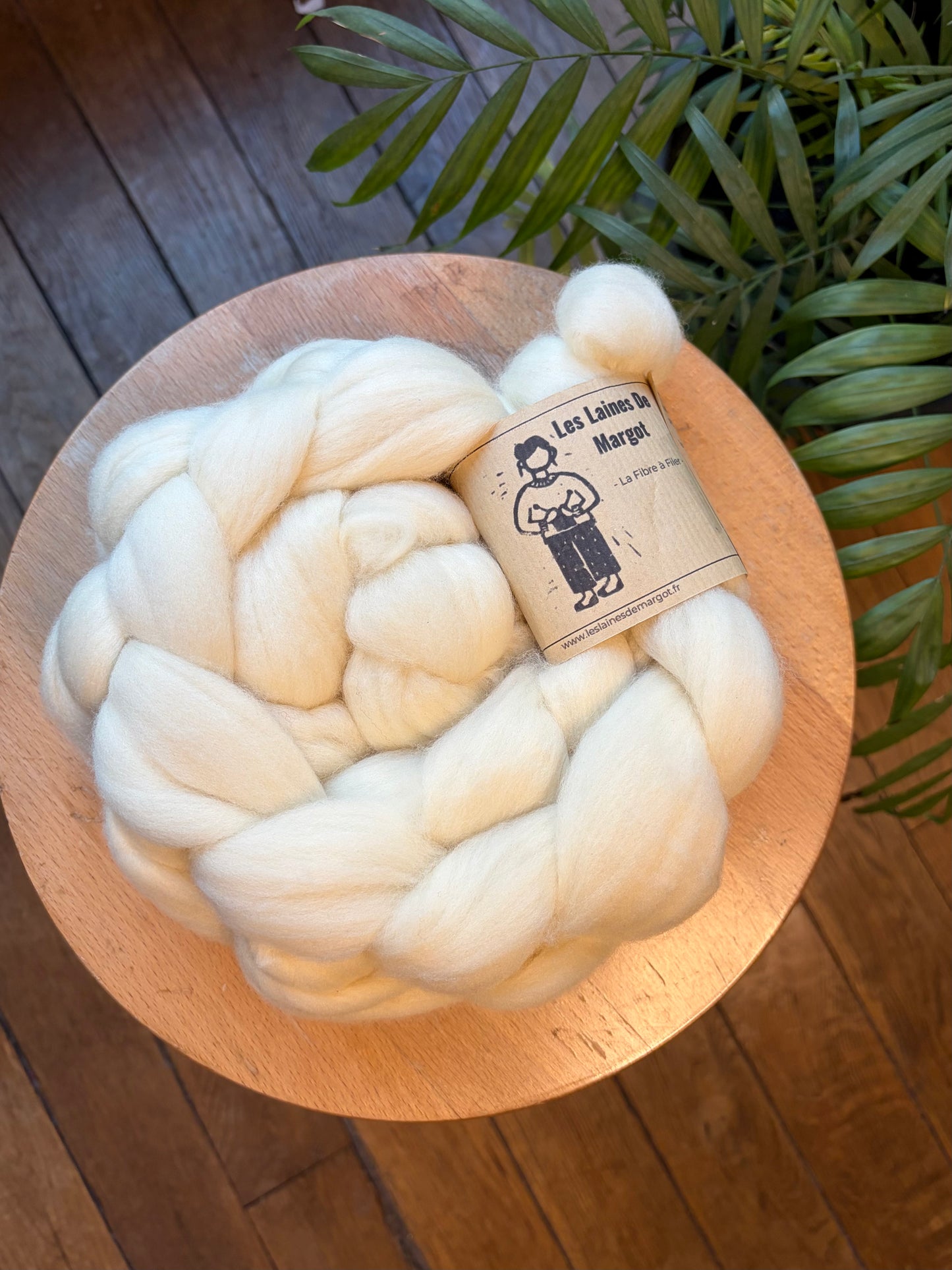 Mèche de laine à filer - 100% Mérinos non traité (21 microns)